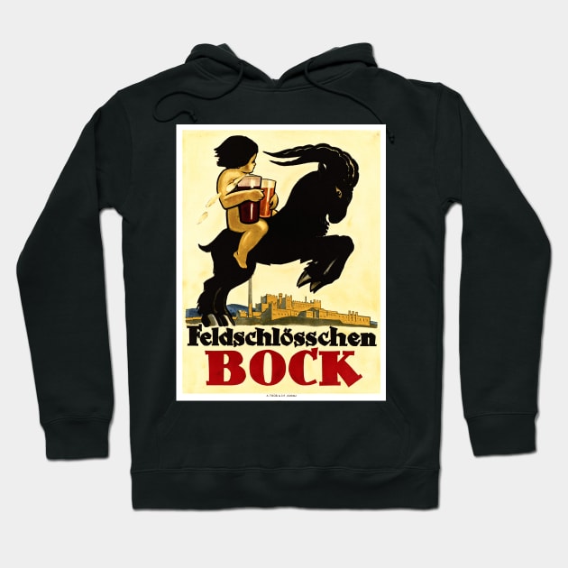 FELDSCHOLOSSCHEN BOCK BEER Swiss Alcohol Vintage Hoodie by vintageposters